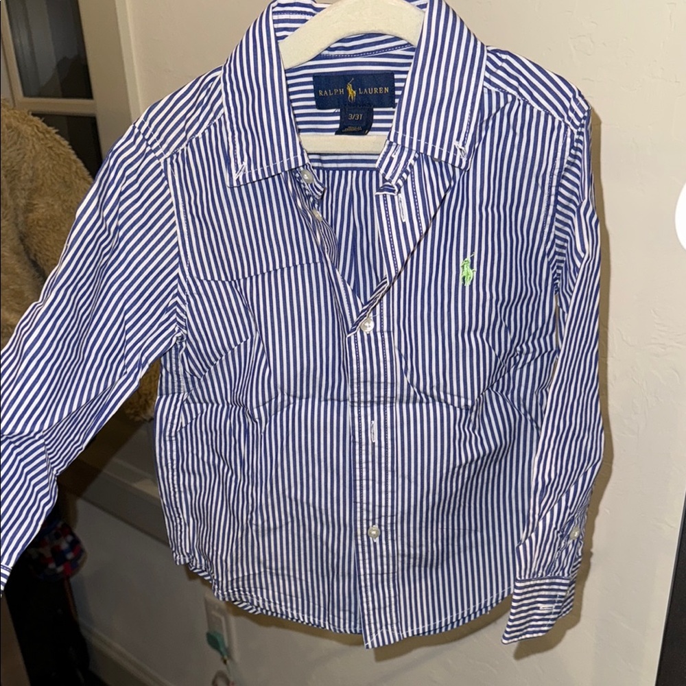 Ralph Lauren Blue Striped Men's Shirt